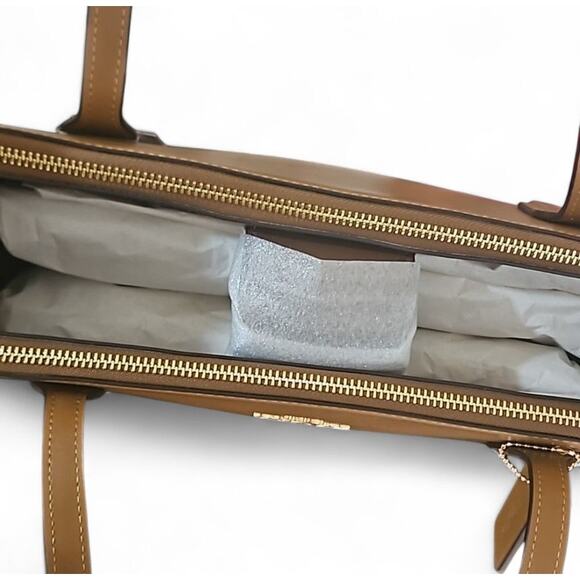 Coach Nina Tote Bag NEW Shade Saddle Brown Leather Purse NWT - Picture 6 of 11